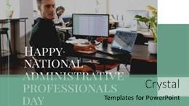  Presentation with professionals - Presentation theme having composition-of-national-administrative-professionals background and a  colored foreground