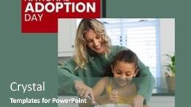  Presentation with adoption - PPT layouts featuring composition-of-national-adoption-day background and a gray colored foreground
