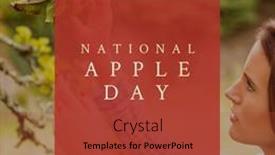  Presentation with apple - Theme enhanced with composition-of-national-apple-day background and a red colored foreground