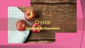  Presentation with apple - PPT theme featuring composition-of-national-apple-day background and a tawny brown colored foreground