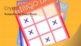  Presentation with gambling - PPT theme consisting of composition-of-national-bingo-day background and a yellow colored foreground