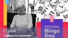  Presentation with gambling - PPT theme enhanced with composition-of-national-bingo-day background and a ocean colored foreground