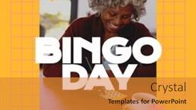  Presentation with gambling - Presentation theme with composition-of-national-bingo-day background and a gold colored foreground