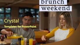  Presentation with weekend - Presentation featuring composition-of-national-brunch-weekend background and a tawny brown colored foreground