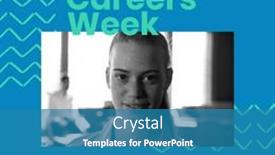  Presentation with happy image - Slide set having composition-of-national-careers-week background and a  colored foreground