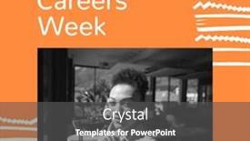  Presentation with professional development - Presentation theme having composition-of-national-careers-week background and a dark gray colored foreground