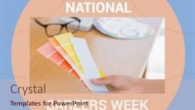  Presentation with national - Presentation theme having composition-of-national-careers-week background and a  colored foreground