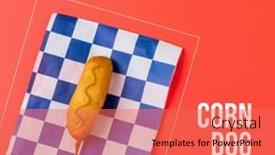  Presentation with corn dog - Presentation theme consisting of composition-of-national-corn-dog background and a  colored foreground