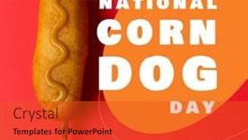  Presentation with dog food - Slides with composition-of-national-corn-dog background and a  colored foreground