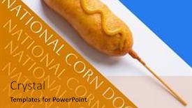  Presentation with corn dog - Presentation theme having composition-of-national-corn-dog background and a  colored foreground