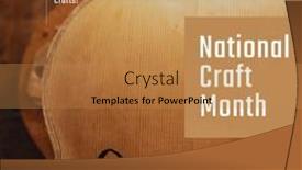  Presentation with craftsmanship - Slides consisting of composition-of-national-craft-month background and a coral colored foreground