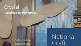  Presentation with craftsmanship - Slides having composition-of-national-craft-month background and a gray colored foreground