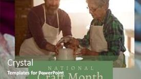  Presentation with craftsmanship - PPT layouts having composition-of-national-craft-month background and a  colored foreground