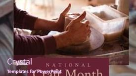  Presentation with craftsmanship - Presentation theme having composition-of-national-craft-month background and a  colored foreground