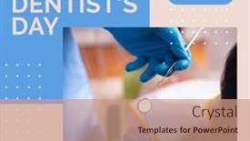  Presentation with patient care - Slide set having composition-of-national-dentist-s background and a coral colored foreground