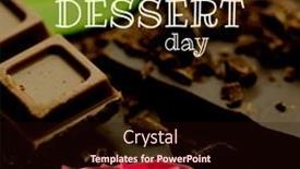  Presentation with chocolate dessert - Presentation featuring composition-of-national-dessert-day background and a wine colored foreground