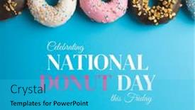  Presentation with sweets - PPT layouts having composition-of-national-donut-day background and a cyan colored foreground