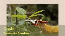  Presentation with gardening - Theme having composition-of-national-gardening-week background and a tawny brown colored foreground