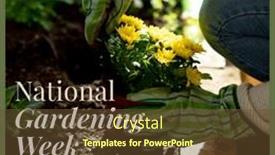  Presentation with gardening - Presentation design enhanced with composition-of-national-gardening-week background and a  colored foreground