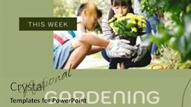  Presentation with hobby children - Presentation theme featuring composition-of-national-gardening-week background and a  colored foreground