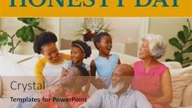  Presentation with honesty - Presentation theme enhanced with composition-of-national-honesty-day background and a coral colored foreground