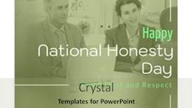  Presentation with honesty - Slide set having composition-of-national-honesty-day background and a mint green colored foreground