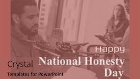  Presentation with honesty - Presentation consisting of composition-of-national-honesty-day background and a coral colored foreground