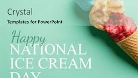  Presentation with lifestyle - Presentation consisting of composition-of-national-ice-cream background and a mint green colored foreground
