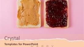  Presentation with peanut butter - PPT theme consisting of composition-of-national-peanut-butter background and a lemonade colored foreground