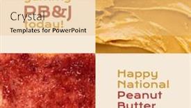  Presentation with peanut butter - Presentation design featuring composition-of-national-peanut-butter background and a lemonade colored foreground