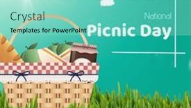  Presentation with picnic - PPT theme featuring composition-of-national-picnic-day background and a seafoam green colored foreground
