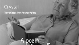 Presentation with poetry - PPT theme featuring composition-of-national-poetry-month background and a gray colored foreground