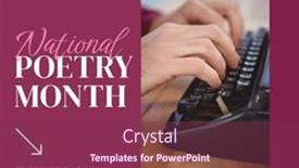  Presentation with poetry - Presentation theme featuring composition-of-national-poetry-month background and a violet colored foreground