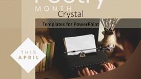  Presentation with poetry - Presentation having composition-of-national-poetry-month background and a lemonade colored foreground