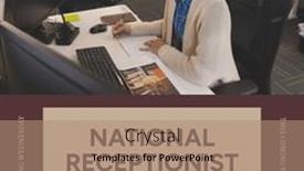  Presentation with receptionist - Slide deck consisting of composition-of-national-receptionist-day background and a  colored foreground