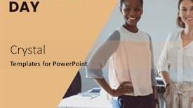  Presentation with receptionist - PPT layouts enhanced with composition-of-national-receptionist-day background and a coral colored foreground