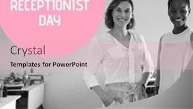  Presentation with receptionist - Presentation having composition-of-national-receptionist-day background and a lemonade colored foreground