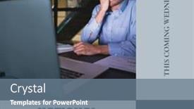  Presentation with receptionist - Theme having composition-of-national-receptionist-day background and a ocean colored foreground