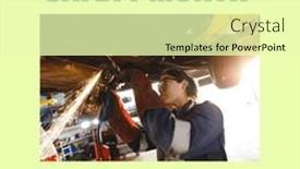  Presentation with female mechanic - Slides with composition-of-national-safety-month background and a  colored foreground