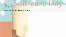  Presentation with mental health care - PPT theme with composition-of-national-self-care background and a sky blue colored foreground