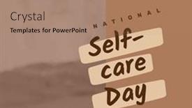  Presentation with mental care - Theme featuring composition-of-national-self-care background and a coral colored foreground