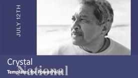  Presentation with happiness - PPT theme with composition-of-national-simplicity-day background and a ocean colored foreground