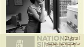  Presentation with happiness - PPT theme consisting of composition-of-national-simplicity-day background and a soft green colored foreground