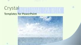  Presentation with spa concept - Presentation with composition-of-national-spa-week background and a cream colored foreground