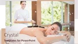  Presentation with spa concept - Presentation theme featuring composition-of-national-spa-week background and a  colored foreground