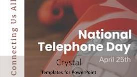  Presentation with red telephone - Slides with composition-of-national-telephone-day background and a violet colored foreground