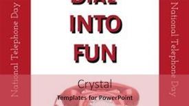  Presentation with red telephone - Slide deck enhanced with composition-of-national-telephone-day background and a coral colored foreground