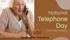  Presentation with telephone - Slide set with composition-of-national-telephone-day background and a red colored foreground