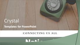  Presentation with telephone - Presentation featuring composition-of-national-telephone-day background and a gray colored foreground