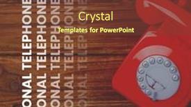  Presentation with red telephone - Slides consisting of composition-of-national-telephone-day background and a tawny brown colored foreground